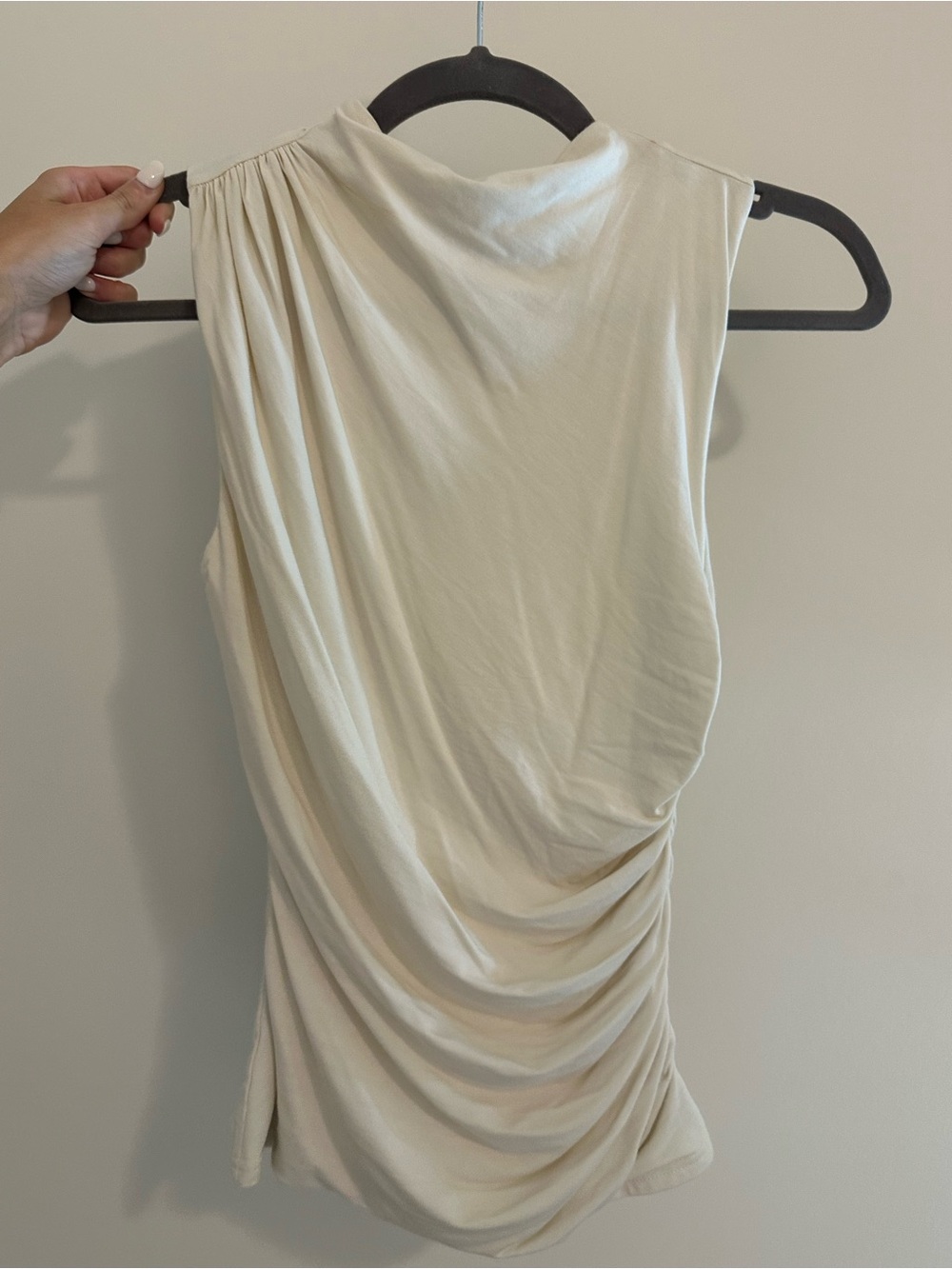 Sleeveless Cream Top